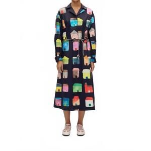 NEW STINE GOYA longsleeve workwear dress in refugios